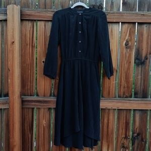 The Podolls black silk midi dress womens small